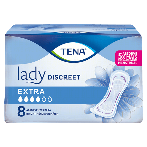 Absorvente Para Incontinência Urinária Tena Lady Discreet Extra - 8 Unidades