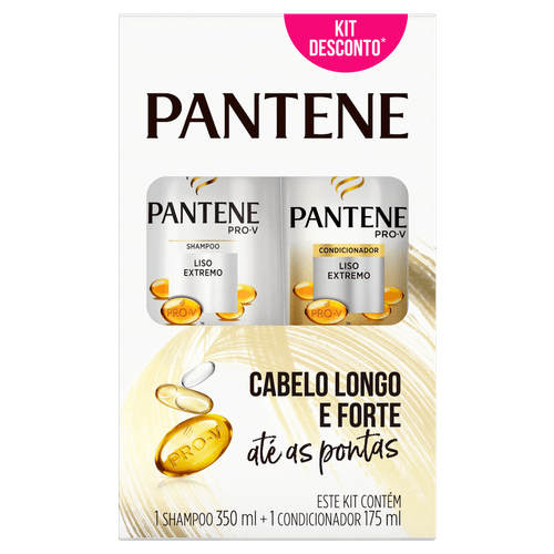 Kit Shampoo e Condicionador Liso Extremo 350ml+175ml Pantene