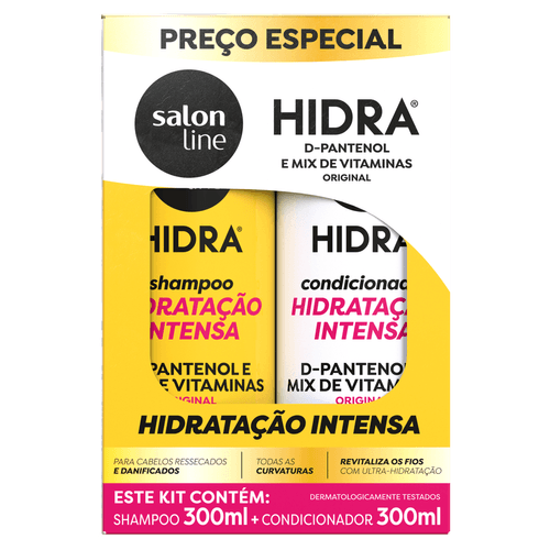 Kit Shampoo Salon Line + Condicionador Hidratação Original 300Ml - Hydra