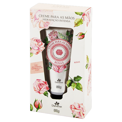 Creme para Mãos Hidratação Intensa Rosas 65g Davene