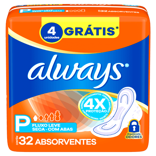 Absorvente Super Proteção Seca com Abas 32 un - Always