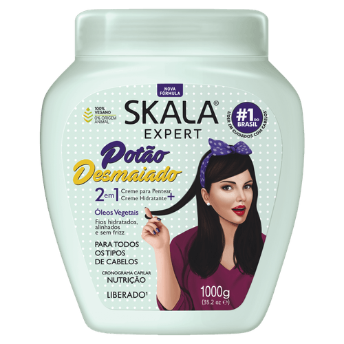 Creme de Tratamento 2 em 1 Potão Desmaiado 1Kg Skala
