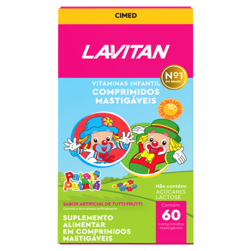 Lavitan Imunidade Kids Tutti-Frutti - 60 comprimidos mastigáveis