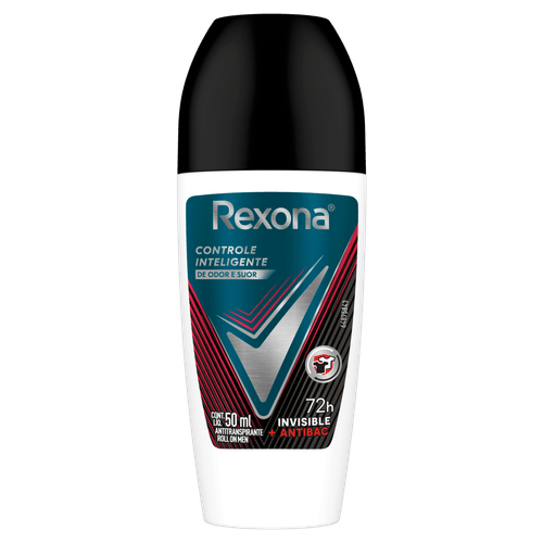 Desodorante Antitranspirante Roll-on Men 50ml Antibacteriano Invisível Rexona