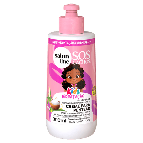 Creme para Pentear Infantil S.O.S Cachos 300ml Camomila & Aloe Vera Salon Line Hidratação