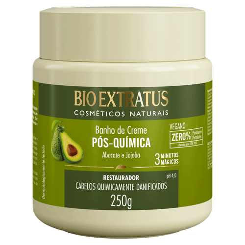 Banho de Creme Pós-Química Abacate e Jojoba 250g Bio Extratus