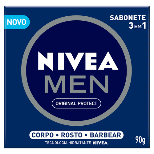 Sabonete em Barra Men Original Protect 3 em 1 90g Fragrância Suave Nivea