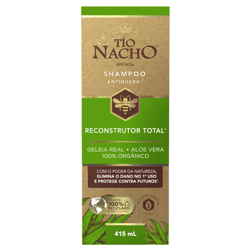 Shampoo Reconstrutor Tio Nacho 415ml Genomma para Cabelos Danificados