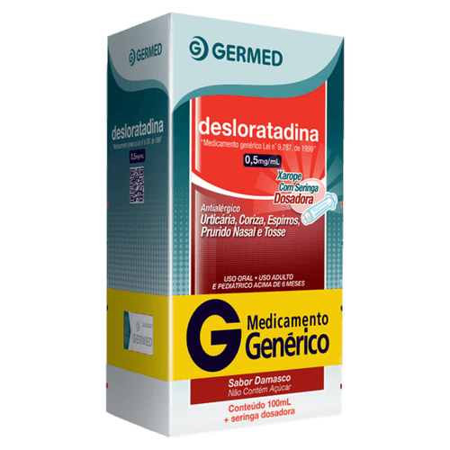 Desloratadina 0,5mg Xarope 100ml - Genérico - Germed