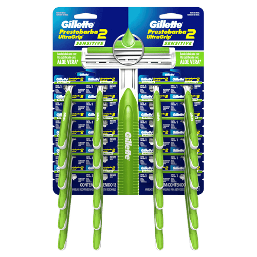 Aparelho de Barbear Prestobarba UG2 Sensitive 2 Lâminas Gillette