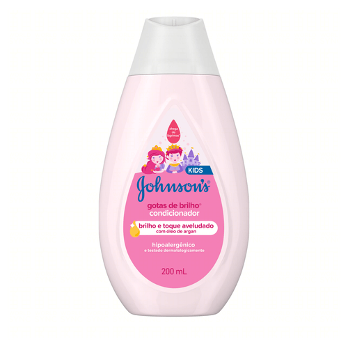 Condicionador Infantil Gotas de Brilho 200ml Óleo de Argan Johnson's - Brilho e Maciez