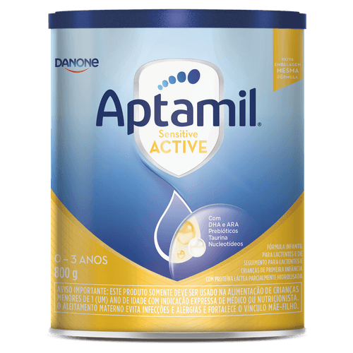 Aptamil Fórmula Infantil ProExpert Active 800g – proteínas parcialmente hidrolisadas, DHA