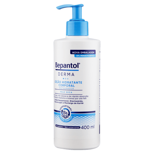 Loção Hidratante Corporal Derma Branco 400 mL Bepantol – Pele Seca 48h