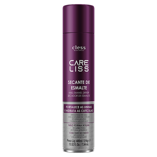 Secante de Esmalte Spray 400ml Care Liss Sem Acetona
