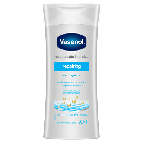 Loção Desodorante Recuperação Intensiva Repairing sem Fragrância Vasenol Frasco 200ml