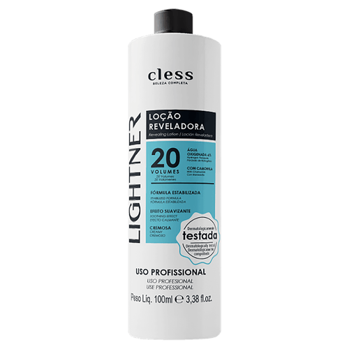 Água Oxigenada 20 Volumes Cremosa 100ml Lightner com Camomila