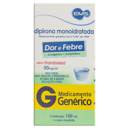 Dipirona Sodica 50mg Sl Or 100ml - Genérico - Ems
