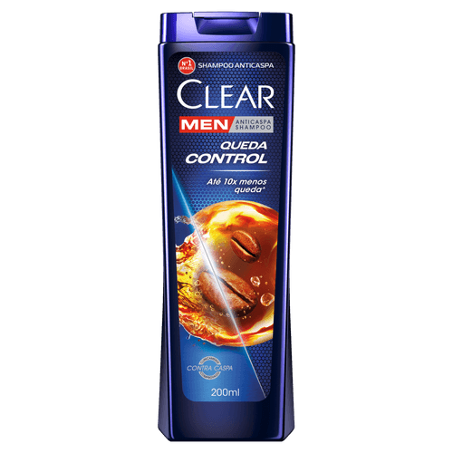 Shampoo Anticaspa Clear Men Queda Control Frasco 200ml