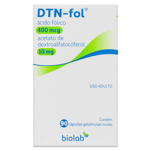 Dtn-Fol 400mcg + 10mg 90 Cápsulas