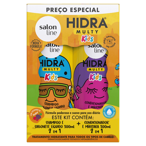 Kit Salon Line Hidra Multi Kids Shampoo Condicionador 300Ml
