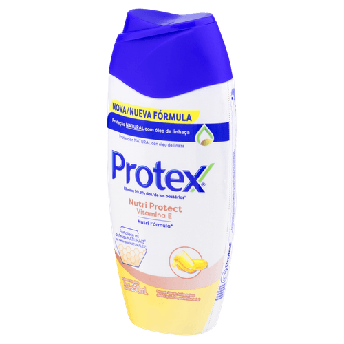 Sabonete Líquido Antibacteriano Protex Nutri Protect Vitamina E Frasco 250ml