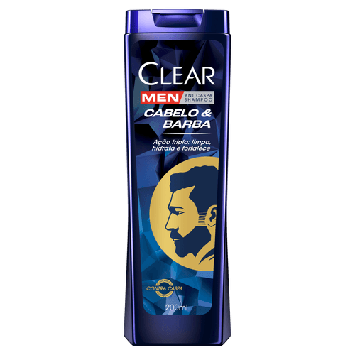 Shampoo Anticaspa Clear Men Cabelo & Barba 200ml
