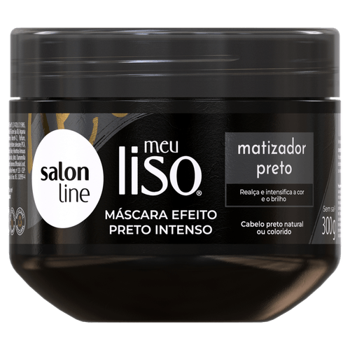 Máscara Capilar Matizadora Meu Liso Preto 300g Salon Line