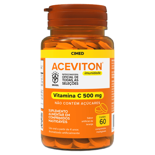 Suplemento Vitamina C Aceviton 500mg Comprimido Mastigável 60 Unidades