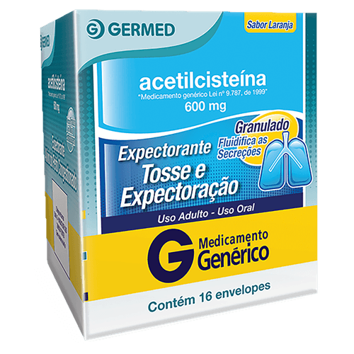 Acetilcisteína 600mg - 16 Envelopes / 5g cada - Germed