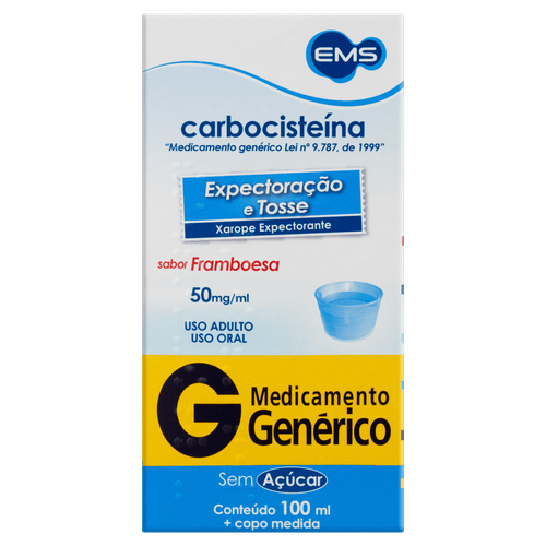 Carbocisteína 50mg/ml Adulto 100ml Xarope - EMS