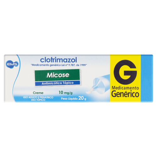 Clotrimazol 10mg - Creme Dermatológico - Genérico EMS - 20g