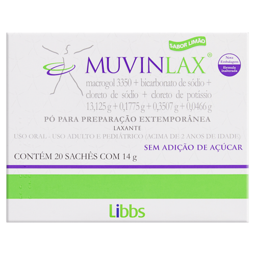 Muvinlax Pó 14g Limão - 20 Sachês