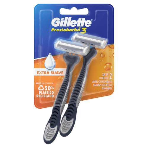 Aparelho Barbear Prestobarba 3 Masculino Pb 02Un - Gillette Prestob3