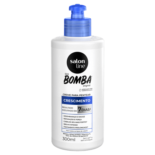Creme Pentear Salon Line Sos Bomba Vitamina Exploção Forca 300Ml - Salon Line Bomba