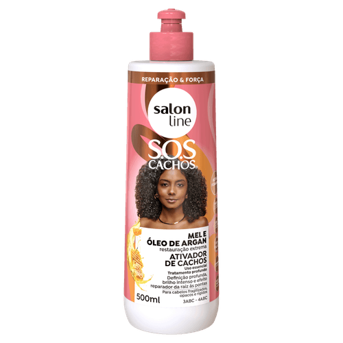 Creme de Pentear Ativador de Cachos SOS Intenso 500ml Salon Line