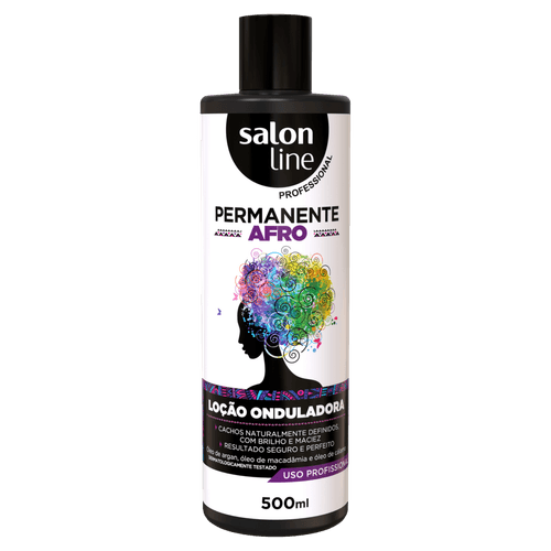 Loção Onduladora Afro Permanente 500ml Salon Line