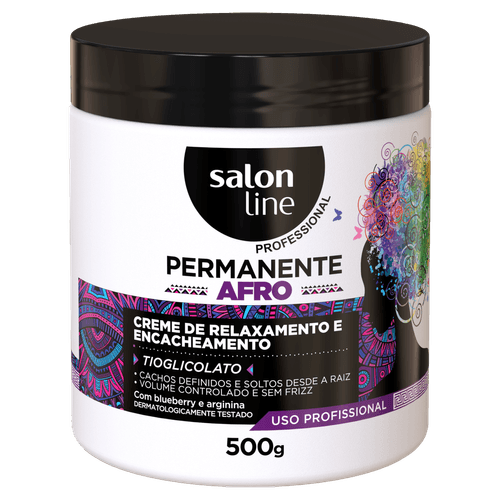 Creme de Relaxamento Afro Encacheamento 500g Salon Line
