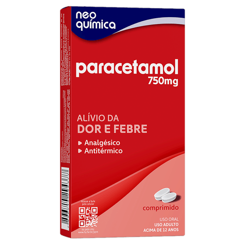 Paracetamol 750mg 20 Comprimidos - Neo Química