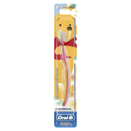 Escova de Dentes Infantil Oral-B Stages 01 4-24 meses cerdas macias proteção gengival