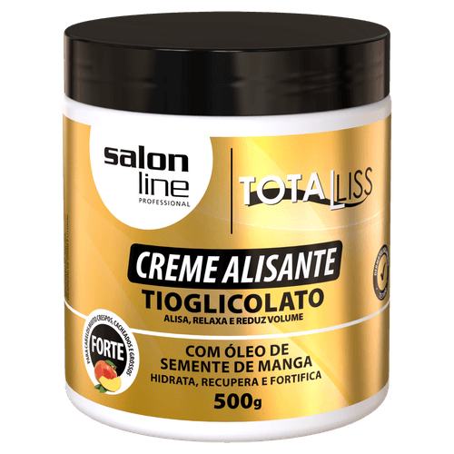 Creme Alisante Manga Forte 500g Salon Line para cabelos crespos