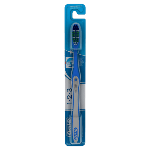 Escova de Dente Classic Limpeza Brilhante Médio Azul - Oral B
