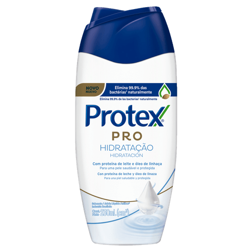 Sabonete Líquido Pro Hidratação 230ml proteína do leite e óleo de linhaça Protex