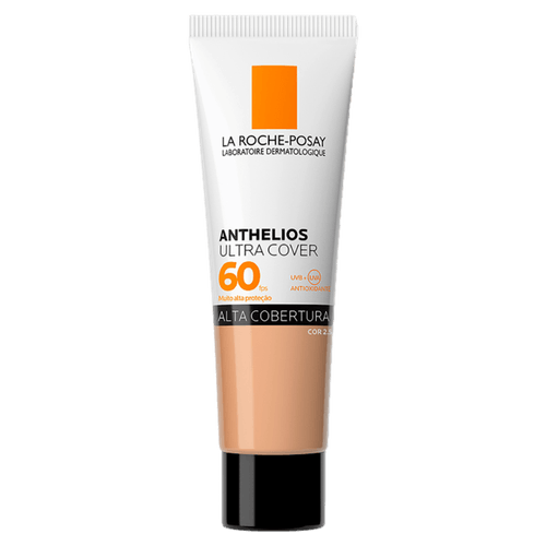 ANTHELIOS Protetor Solar Facial com Cor FPS 60 Alta Cobertura Mate Ultra Cover Tom 2.5 30g