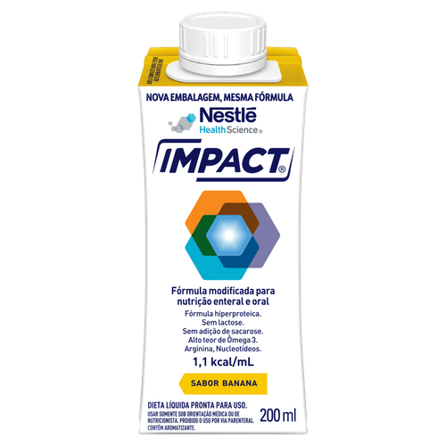 Fórmula Hiperproteica Banana Zero Lactose Impact - 200ml