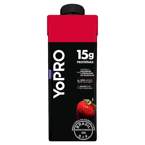 Bebida Láctea Shake Morango Zero Lactose Yopro - 250ml