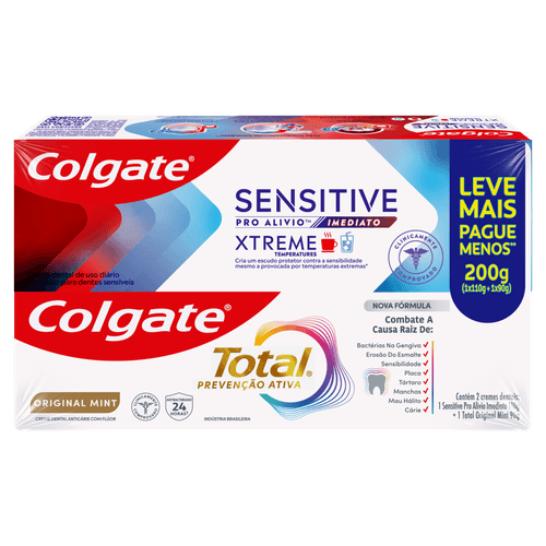 Kit Colgate Xtreme Sensitive 110g + Total Clean Mint 90g