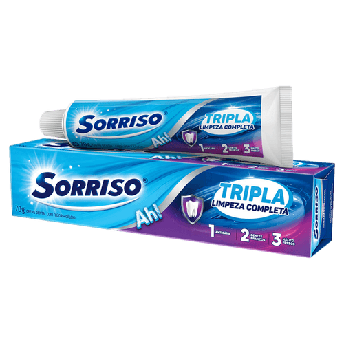 Creme Dental Sorriso Tripla Limpeza Completa - 70g