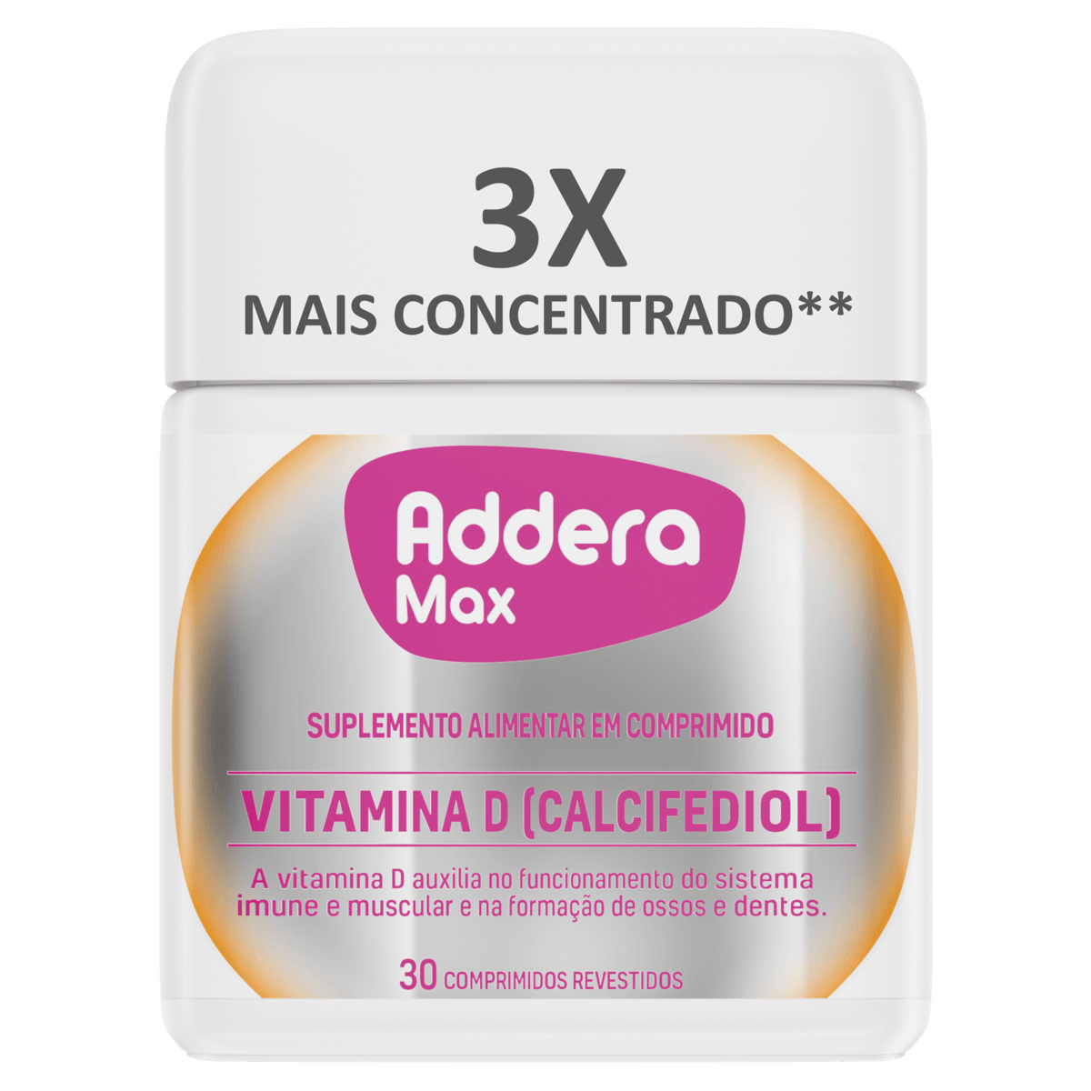 Encontraproduto.com.br - Addera Max Vit D Com 30 Comprimidos Revestidos Hypera