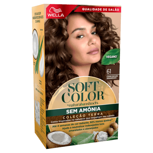 Kit Coloração Suave Creme Cor 881 Louro Areia Wella Soft Color Natural Instincts