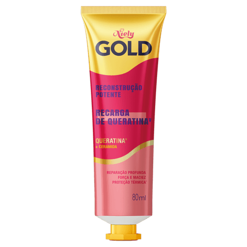 Recarga de Queratina Niely Gold Reconstrução Potente - 80ml
